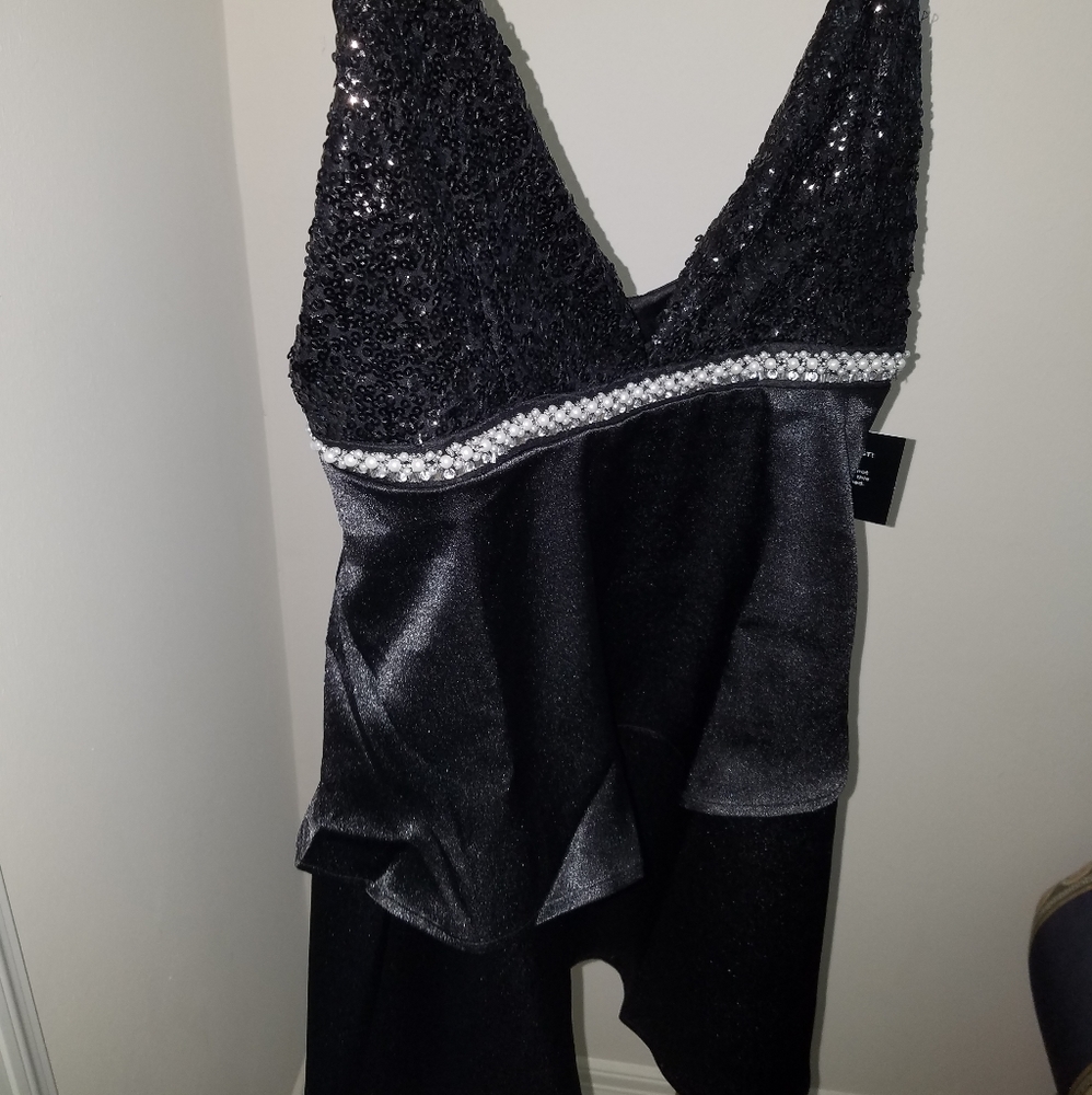 *🆕* LULUS black Embellished tiered dress size Medium